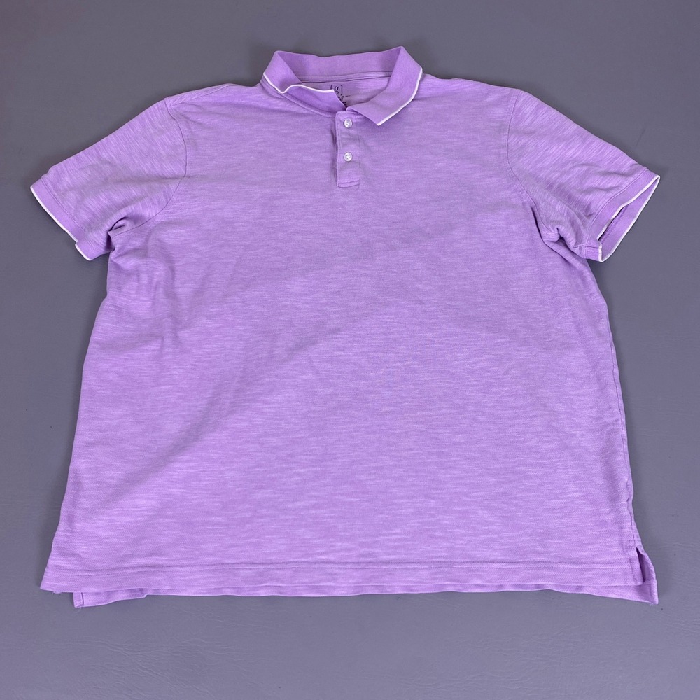 George Polo Shirt Men's Size 2XL Lavender Purple‎ Heather Short Sleeve Cotton